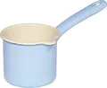 Produktbild: Riess Schnabeltopf mit Stiel 0283-006 | Milchtopf Emaille 0,5L | 9 cm | Induktion geeignet | Pastell-Blau