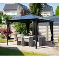 Produktbild: Pavillon Verona 10x10, anthrazit, 298 x 298 x 260 cm (l x b x h), Aluminium - Sojag