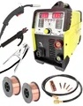 Produktbild: Komplettset WELDINGER ME 180 mini MIG/MAG-Schweißgerät je 1x Schweißdraht SGII 0,6/0,8 mm Gasschlauch Elektrodenkabel 5 Jahre Garantie
