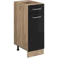 Produktbild: Vicco - Küchenunterschrank R-Line, Schwarz Hochglanz, 30 cm ohne Arbeitsplatte