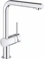 Produktbild: GROHE Minta Einhand-Spültischarmatur, Ausladung 223mm, L-Auslauf, herausziehbare Dual-Spülbrause, 30274000