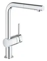 Produktbild: Grohe Standarmatur Minta Einhand-Armatur, herausziehbare Dual Brause, chrom (30274000)