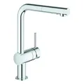Produktbild: GROHE Minta Einhand-Spültischarmatur, Ausladung 223mm, L-Auslauf, herausziehbare