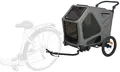Produktbild: TRIXIE Hundeanhänger für das Fahrrad 51 × 66 × 81 cm bis zu 35 kg – mit Federung und großer Hecktür – mit Feststellbremse und Anhängerkupplung - Reflektoren und Signalwimpel - 12802
