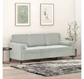 Produktbild: vidaXL Sofa Sofa mit Zierkissen Samt, 180 cm, 3-Sitzer