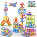 Produktbild: COOLJOY Magnetische Bausteine, Magnetbausteine Magnete Kinder, Magnetspielzeug Tiles, 40 Teile Magnet bausteine für Spielzeug ab 3 4 5 Jahre Kinder Jungen und Mädchen Halloween und Christmas Geschenk