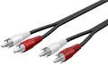 Produktbild: Goobay 50097 Stereo Verbindungskabel 2x Cinch, 0.5 m - 2x Cinch-Stecker (Audio l