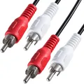 Produktbild: CINCHKABEL / AUDIOKABEL / STEREO / 2 x 2 CINCHSTECKER / RCA / 0.5 Meter - NEU