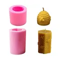 Produktbild: 2 Stück Silikonform für Bienenenwachskerzen Seife Riegel Kerzen Selbstgemachte Gießkerze DIY Silikonform Handgefertigte Kerzen Formen Fondant Kuchen Dekoration 3D Biene Biene Seifen Wachskerze Harz