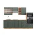 Produktbild: Vicco Küchenzeile Fame-Line, Grün-Gold Landhaus/Goldkraft Eiche, 280 cm, AP Eiche