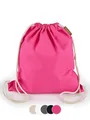 Produktbild: Naturstube® Baumwoll Turnbeutel Rosa Sportbeutel Zuziehbeutel Gymsack Sack Jute Schule Rucksack Stoffbeutel & Sportbeutel zum Bemalen