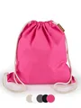 Produktbild: ® Baumwoll Turnbeutel Rosa Sportbeutel Zuziehbeutel Gymsack Sack Jute Schule ...