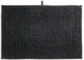 Produktbild: MSV – Chenille-Mikrofaser-Badematte – Langflorig, rutschfest – Maschinenwaschbar – Praktische Aufhängeschlaufe – Optimaler Komfort und Hygiene – Dunkelgrau – Einzelmatte – 60 x 60 cm
