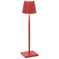 Produktbild: Zafferano LED Akku-Tischleuchte POLDINA MICRO, Ø 7cm, 1,8W, 2200-3000K, rot ZAF-LD0490F3