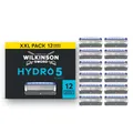 Produktbild: Wilkinson Sword Hydro 5 Herrenrasierer Klinge, XXL-Pack, Herrenrasierer Ersatzklingen-Pack, Haut-Hydratation, karbonbeschichtete Klingen, 12 Ersatzklingen