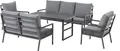 Produktbild: Primaster Gartenmöbel-Set Tarent Alu Sitzgruppe Lounge Set wetterfest