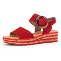 Produktbild: Gabor Keilsandalette, Plateau, Sommerschuh, Sandale mit trendigem Zierschnalle rot 41 EU (7,5 UK)