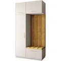 Produktbild: GARDEROBENSCHRANK REMA 120/240/60 cm Modern Garderobe-Set Kaschmir