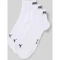 Produktbild: PUMA Sneakersocken mit Logo im 3er-Pack in Weiss, Größe 39-42
