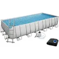 Produktbild: Bestway Frame Pool 56475 Komplett-Set 732 x 366 cm eckig
