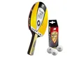 Produktbild: Sunflex Tischtennisschläger Strike C35 + 3x SX+ Bälle, Tischtennis Schläger Set Tischtennisset Table Tennis Bat Racket