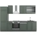 Produktbild: Vicco Küchenzeile, Grün, Anthrazit, Holzwerkstoff, Küchenblock,Rechteckig, 300x81.6x60 cm, Küchen, Küchenzeilen & Küchenblöcke, Küchenzeilen ohne Geräte