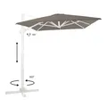 Produktbild: AXI Milad Premium Ampelschirm Rechteckig 200x300 cm in Weiß / Taupe | Sonnenschirm für Garten / Terrasse mit Aluminium Rahmen | Inkl. Kreuzfuß &