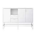 Produktbild: Ravn 3 Türen 2 Schubladen weisslackiert Metallgestell weiss. Sideboard