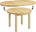 Produktbild: Runder Tisch Küchentisch Esstisch ausziehbar 103x103x75 Kiefer massiv 90.70-41