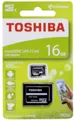 Produktbild: Toshiba microSDHC Class 10 16GB Exceria M203 R100 + Adapter