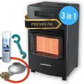 Produktbild: 3 in 1 Infrarot Gas-Heiz-Ofen 4,2 kW mit elektrischer Heizung Gasheizer Strahler