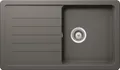 Produktbild: SCHOCK hochwertige Küchenspüle 86 x 50 cm Toledo D-100 Silverstone – graue CRISTADUR Spüle mit Abtropffläche ab 50 cm Unterschrank-Breite