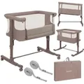 Produktbild: Lionelo Aurora 3in1 - Beistellbett, Babywiege, freistehendes Babybett - mit Matratze, mit Tragetasche, Stufenlose Höhenverstellung - Bis 9 kg - Beige - Beige