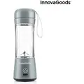 Produktbild: InnovaGoods® Blender de tragbare Glas, Mixer de 380 ml de Kapazität und 17000 U/min, Blender ideal für Smoothie Maker, Detox, natürliche Säfte... - Grau/Transparent