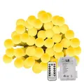 Produktbild: Lepro Lichterkette 4300025ww, 50LED, innen + außen, Kugel-Lichterkette, Fernbedienung, Batterie, 5,55m