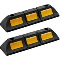 Produktbild: Wiltec Radstopper 47,5X12X8Cm 2X Einparkhilfe Gummi Anfahrschutz Garagenstopper