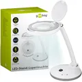 Produktbild: goobay 60363 Dimmbare LED Lupenleuchte/Lupenlampe mit Standfuß/Standlupe Licht / 6 W Leistungsaufnahme/Farbtemperatur 6500 K/Lichtstrom 450 lm/Betriebsspannung 230 V (AC), Weiß