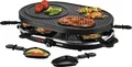 Produktbild: Raclette Grill 8 Personen 1200W antihaft oval schwarz Edelstahl 48795