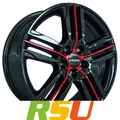 Produktbild: Ronal R57 jetblack-red spoke 7.5x19