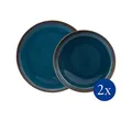 Produktbild: like. by Villeroy & Boch Crafted Denim Teller-Set, 4 tlg., für 2 Personen, blau
