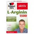 Produktbild: Doppelherz L-Arginin 1.500 30 Kapseln - Nahrungsergänzungsmittel für Herz, Gefäße & allgemeines Wohlbefinden