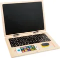 Produktbild: Holz-Laptop Tafel, animiert Kinder zum ersten Schreiben und Rechnen,inkl.Zubehör