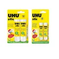 Produktbild: Uhu Stic fort & rapide 2er Set je 8,2g + 2er Set je 21g Klebestift Kleber Schule