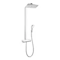 Produktbild: hansgrohe Showerpipe Raindance E mit Thermostat, 1jet, weiß/chrom