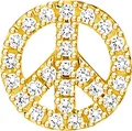 Produktbild: Thomas Sabo Damen Einzel Ohrstecker Gold Peace weiße Steine 925 Sterlingsilber H