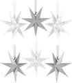 Produktbild: BRUBAKER Papiersterne 6 Weihnachtssterne - 20 cm Faltsterne Weihnachten - Papier Sterne, Großer Christbaumschmuck für Weihnachtsbaum und Fenster Dekoration