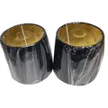 Produktbild: Lampenschirm 2 Stk. Tischlampe E14 Set Schwarz Innenseite Gold - NEU
