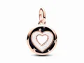 Produktbild: Pandora ME 783080C01 - Herzen Medaillon-Charm - Roségold verg. - synt. Perlmutt Weiß