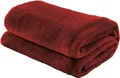 Produktbild: Erwin Müller Teddy-Fleece-Wohndecke Salerno, Fleece-Decke, Kuscheldecke weinrot Größe 130x170 cm - flauschig weich, pflegeleicht
