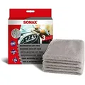 Produktbild: Mikrofasertrockentuch Soft Touch 40x40cm 3 Stück Poliertuch - Sonax
